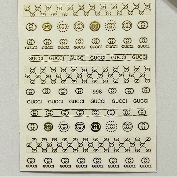 Luxury Designer Logo Fingernail Art Stickers - Picture 3 of 4